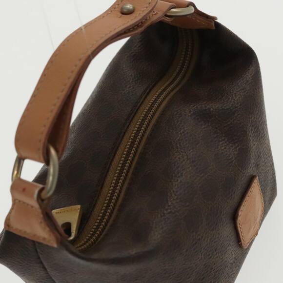 CELINE Macadam Canvas Hand Bag Pvc Leather Gold Brown - Picture 6 of 11